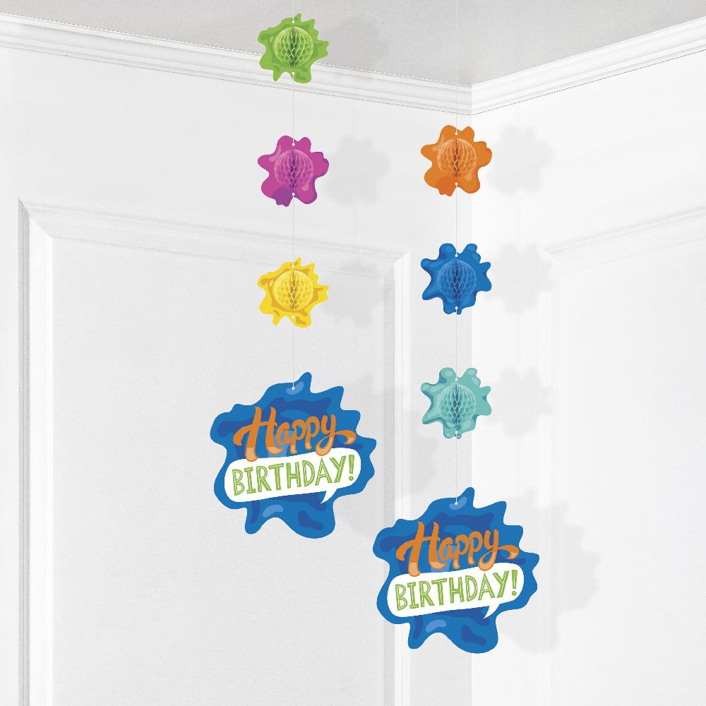 Splatter Hanging Cutouts w/ Honeycomb (2 per Pkg) | Amazing Pinatas 