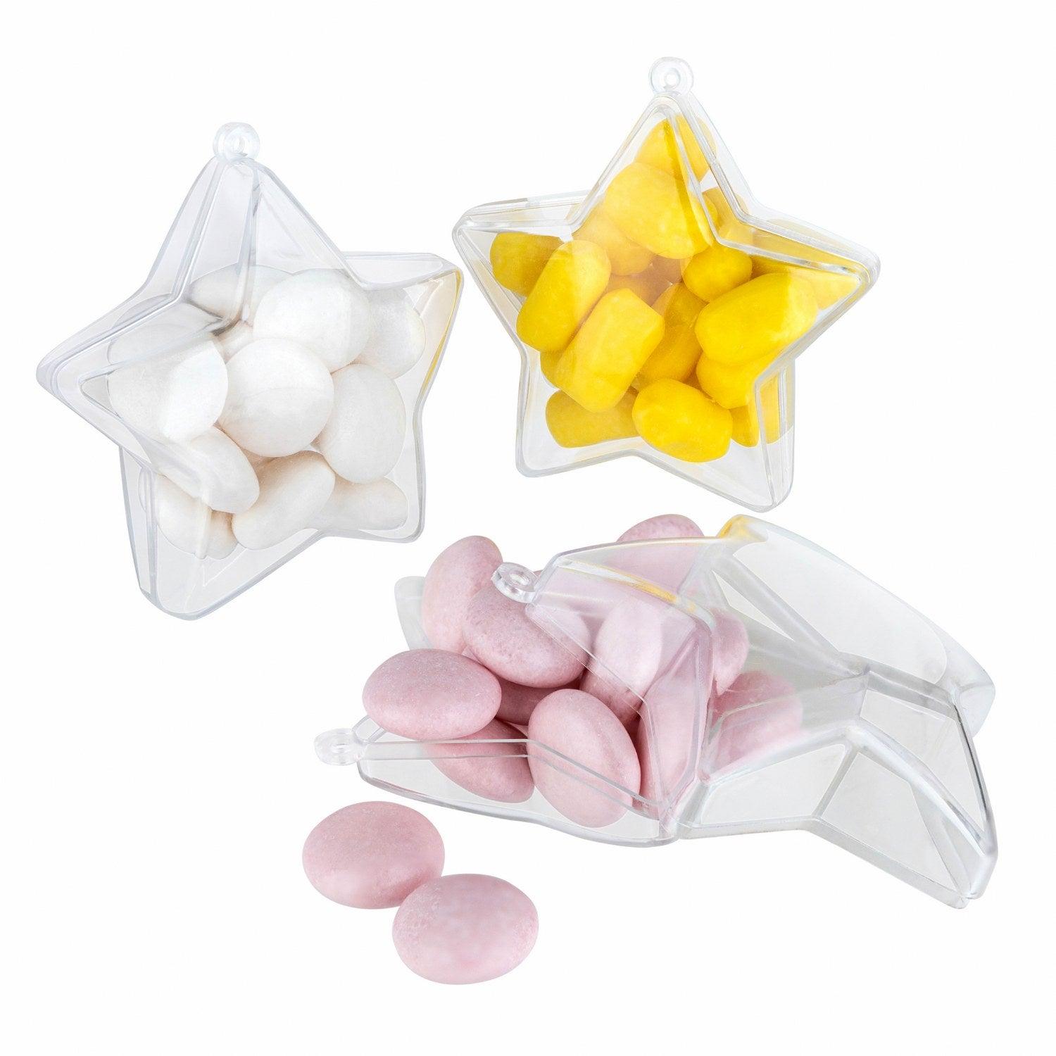 Star Shaped Acrylic Candy Boxes 24 Pack 2.95"X1.25" | Amazing Pinatas 