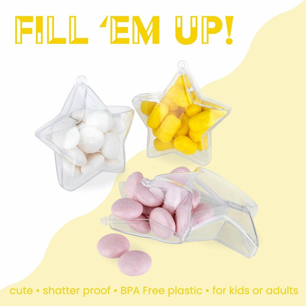 
                  
                    Star Shaped Acrylic Candy Boxes 24 Pack 2.95"X1.25" | Amazing Pinatas 
                  
                