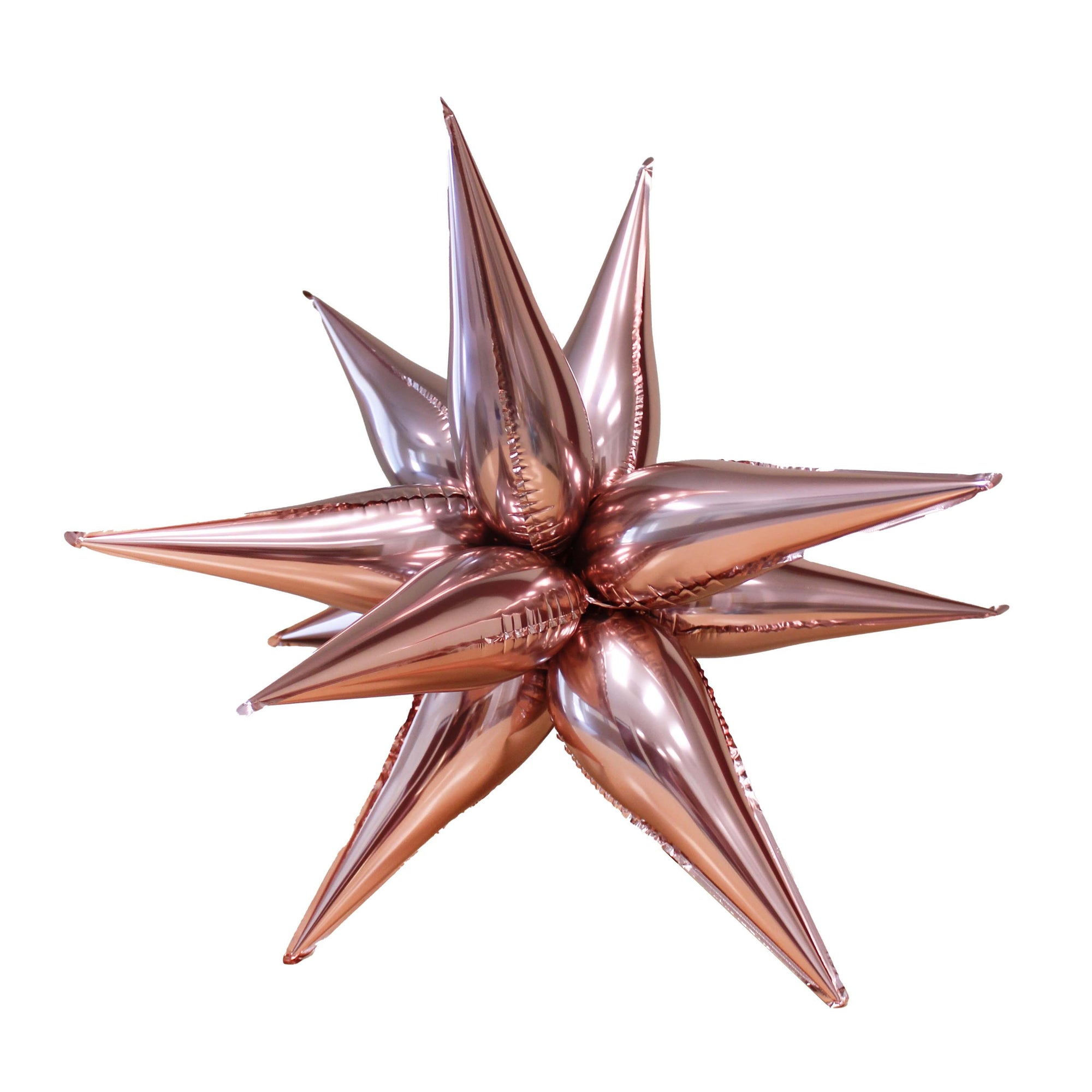 Ellie's Chrome Rose Gold Starburst Cluster Balloon (26 Inches) | Amazing Pinatas 