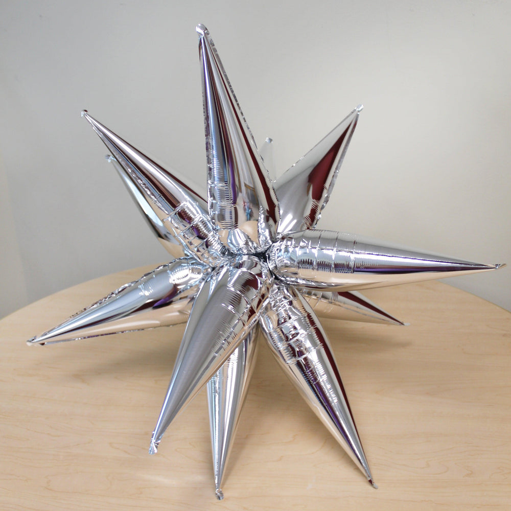 
                  
                    Ellie's Chrome Silver Starburst Cluster Balloon (26 Inches) | Amazing Pinatas 
                  
                