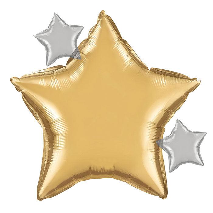 Starry Night 24" Metallic Balloon Star Shaped 1ct | Amazing Pinatas 