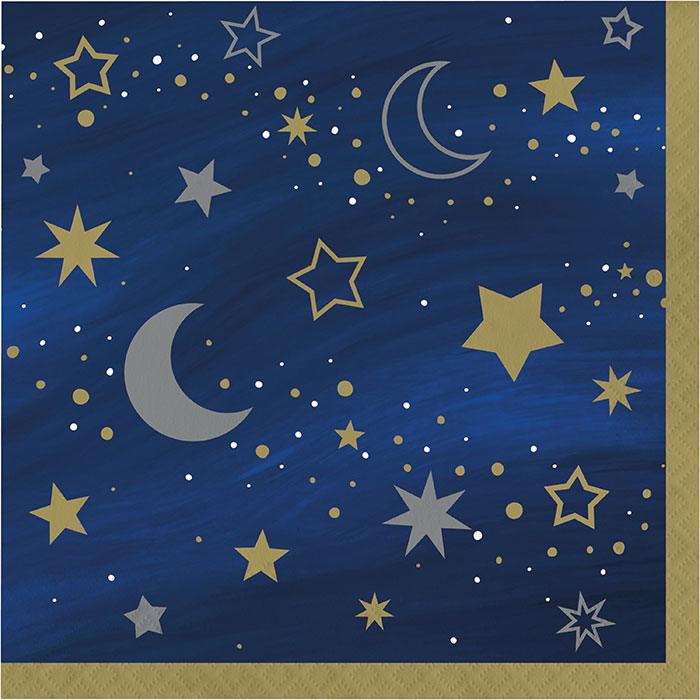 Starry Night Luncheon Napkin 16ct | Amazing Pinatas 