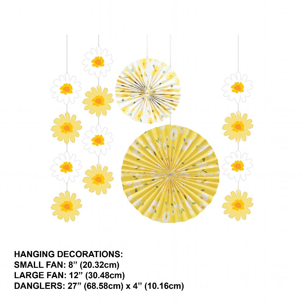 Sweet Daisy Hanging Décor Kit (5 per Pkg) | Amazing Pinatas 