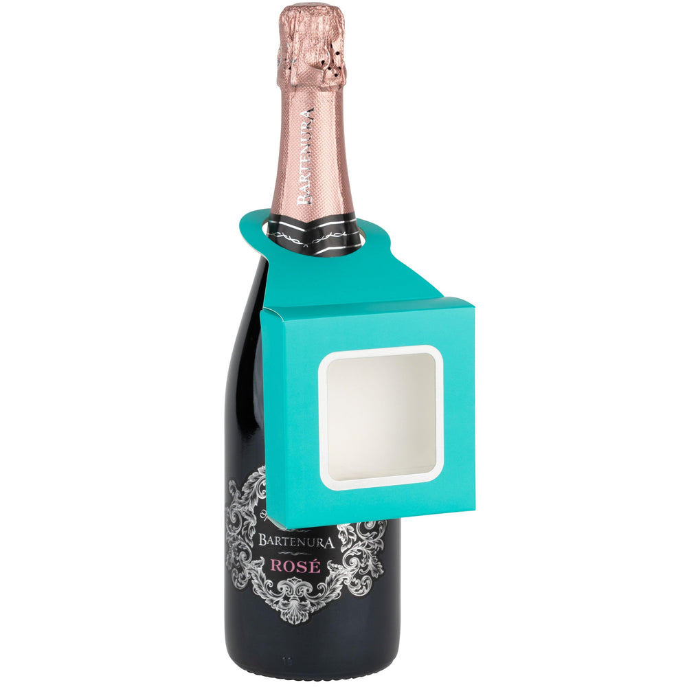 
                  
                    Teal Wine Bottle Gift Box Hanger with Window 24 Pack 3.65" x 1.125" x 3.75" | Amazing Pinatas 
                  
                