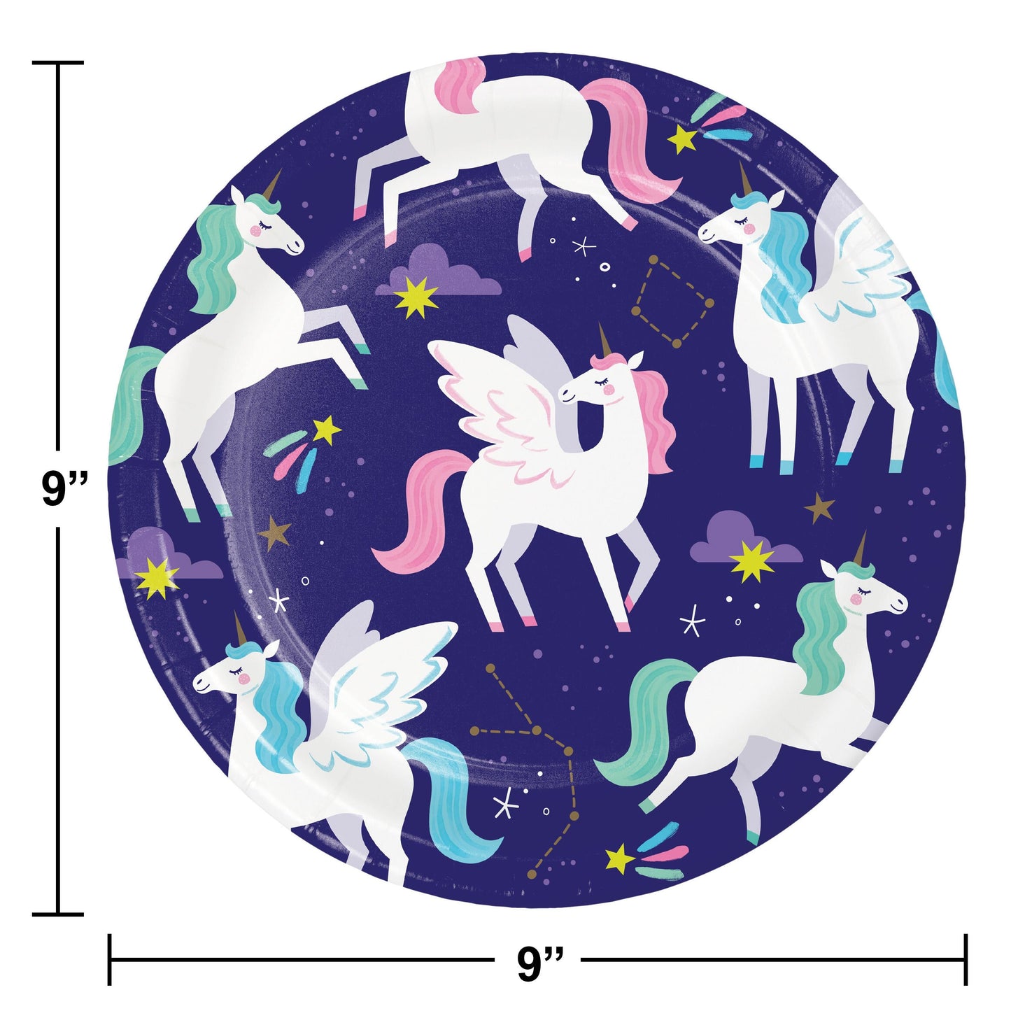 Unicorn Galaxy Dinner Plate (8/Pkg) | Amazing Pinatas 