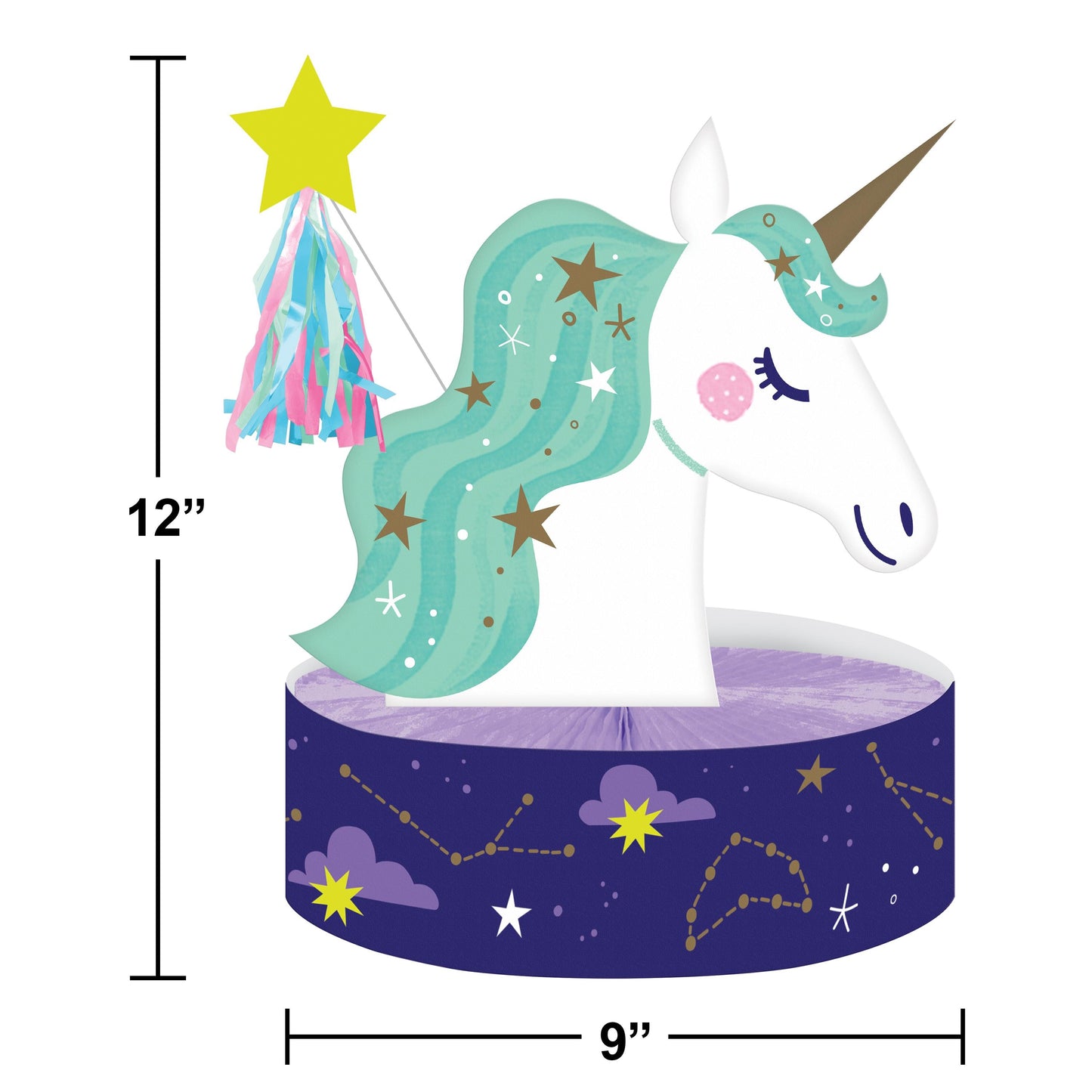 Unicorn Galaxy Honeycomb Centerpiece (1/Pkg) | Amazing Pinatas 