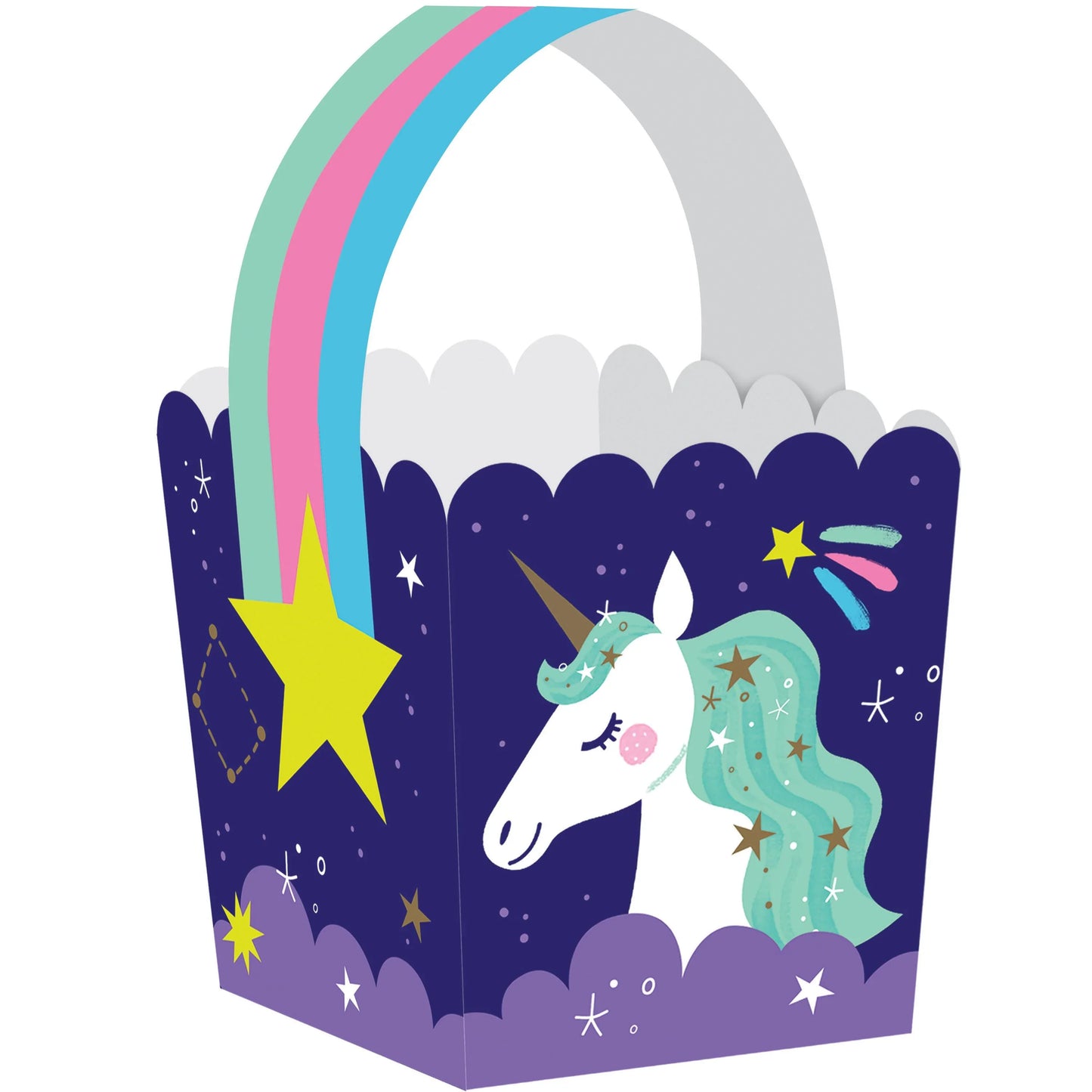 Unicorn Galaxy Treat Box w/ Handle (8/Pkg) | Amazing Pinatas 