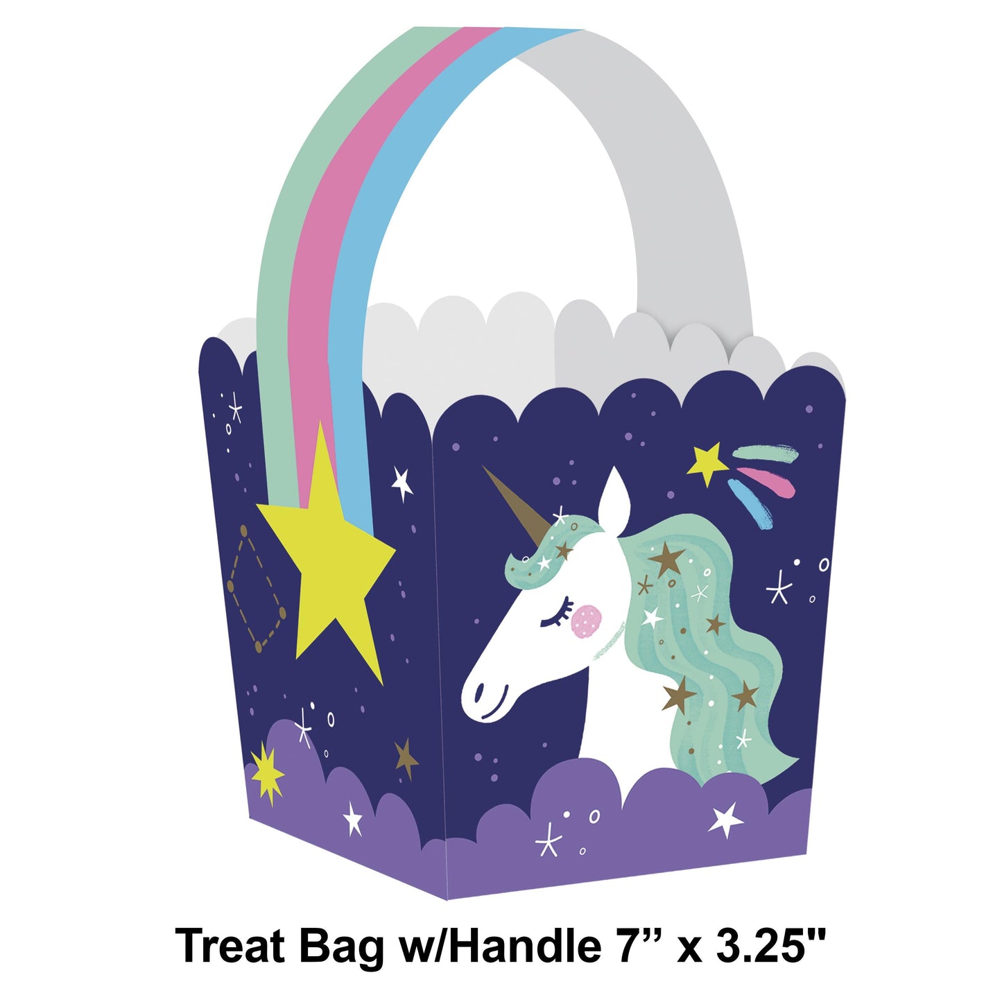 Unicorn Galaxy Treat Box w/ Handle (8/Pkg) | Amazing Pinatas 