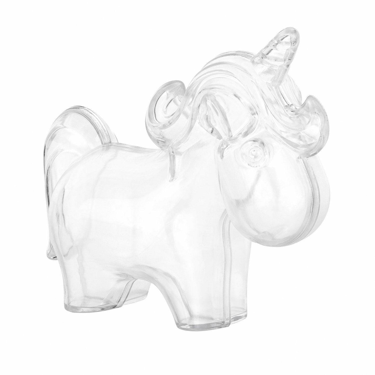 Unicorn Shaped Acrylic Candy Boxes 16 Pack 3.74"X2.75"X1.57" | Amazing Pinatas 