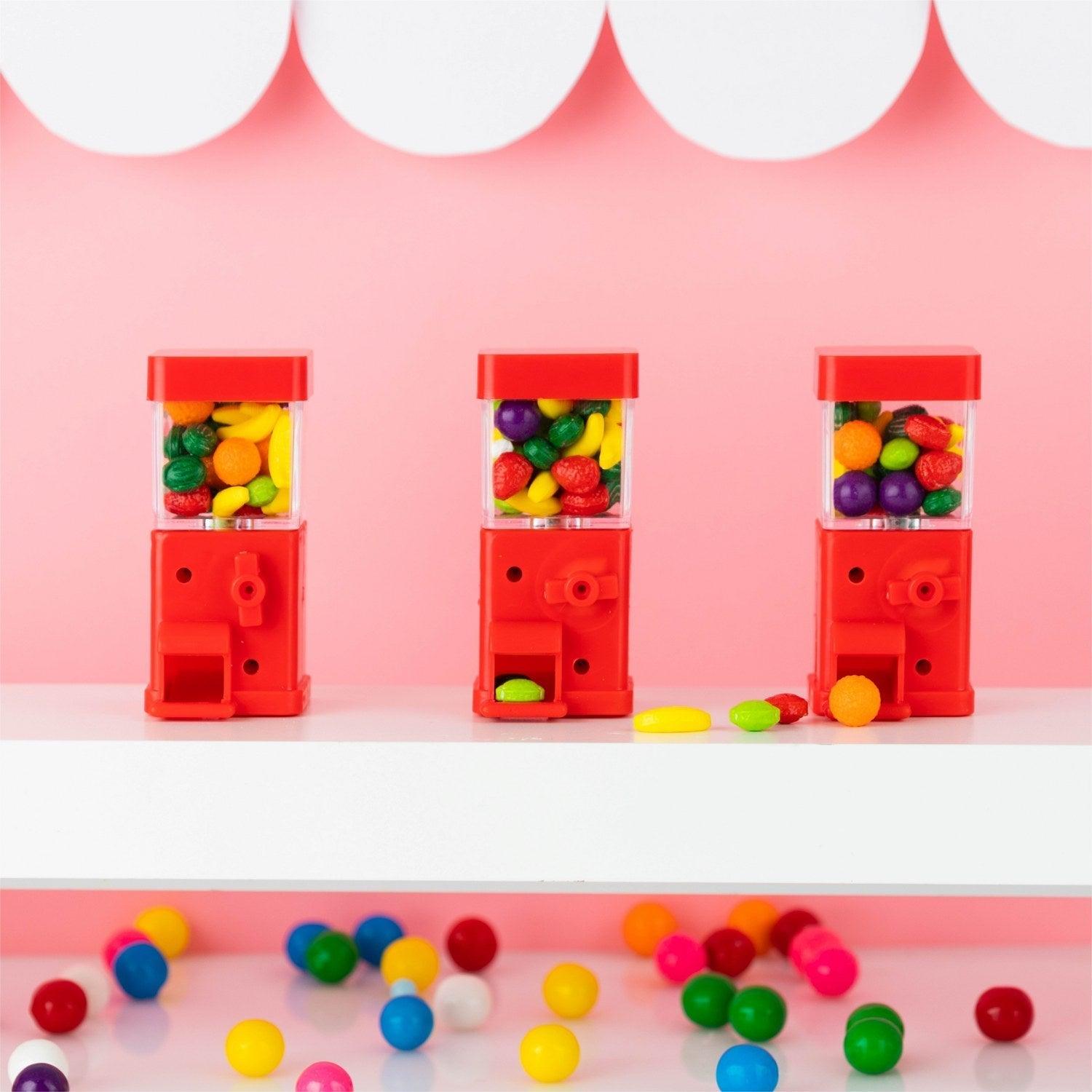 Vending Machine Shaped Acrylic Candy Boxes 24 Pack 3.46"X1.53"X1.53" | Amazing Pinatas 