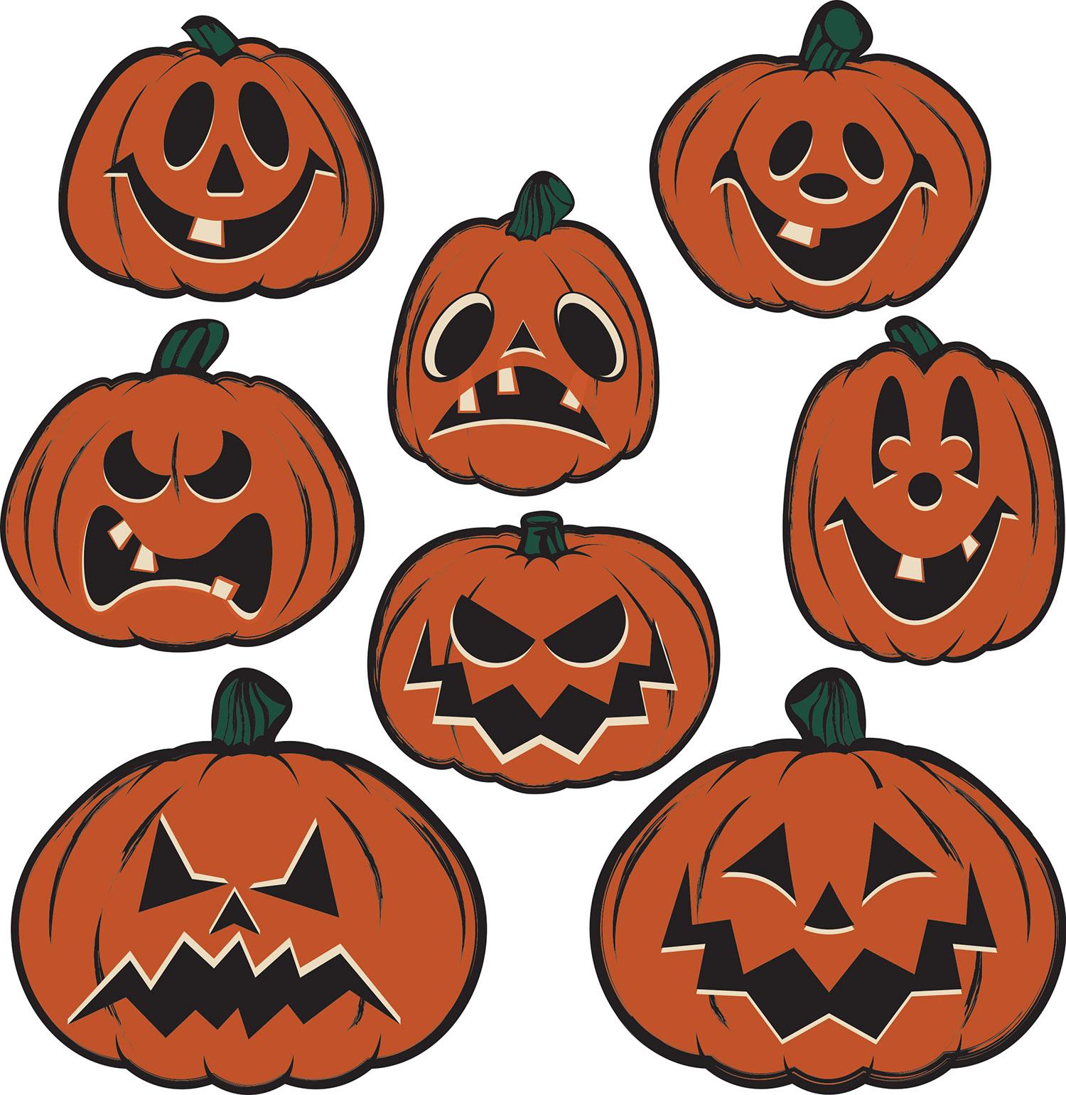 Vintage Halloween Pumpkin Cutouts (8 per Package) | Amazing Pinatas 