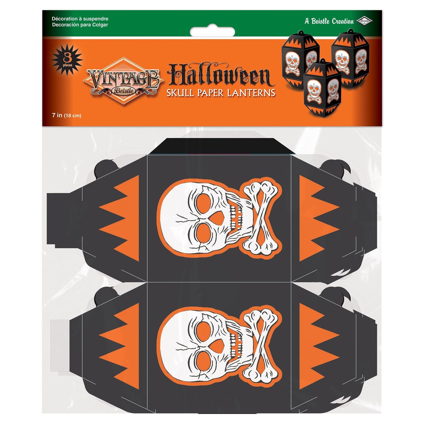 Vintage Halloween Skull Paper Lanterns (3 per Package) | Amazing Pinatas 