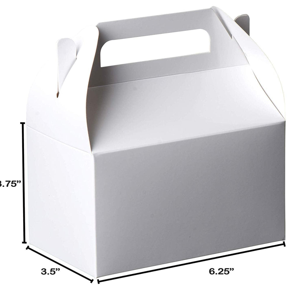 White Party Favors Paper Treat Boxes 20 Pack 6.25" X 3.75" X 3.5" | Amazing Pinatas 