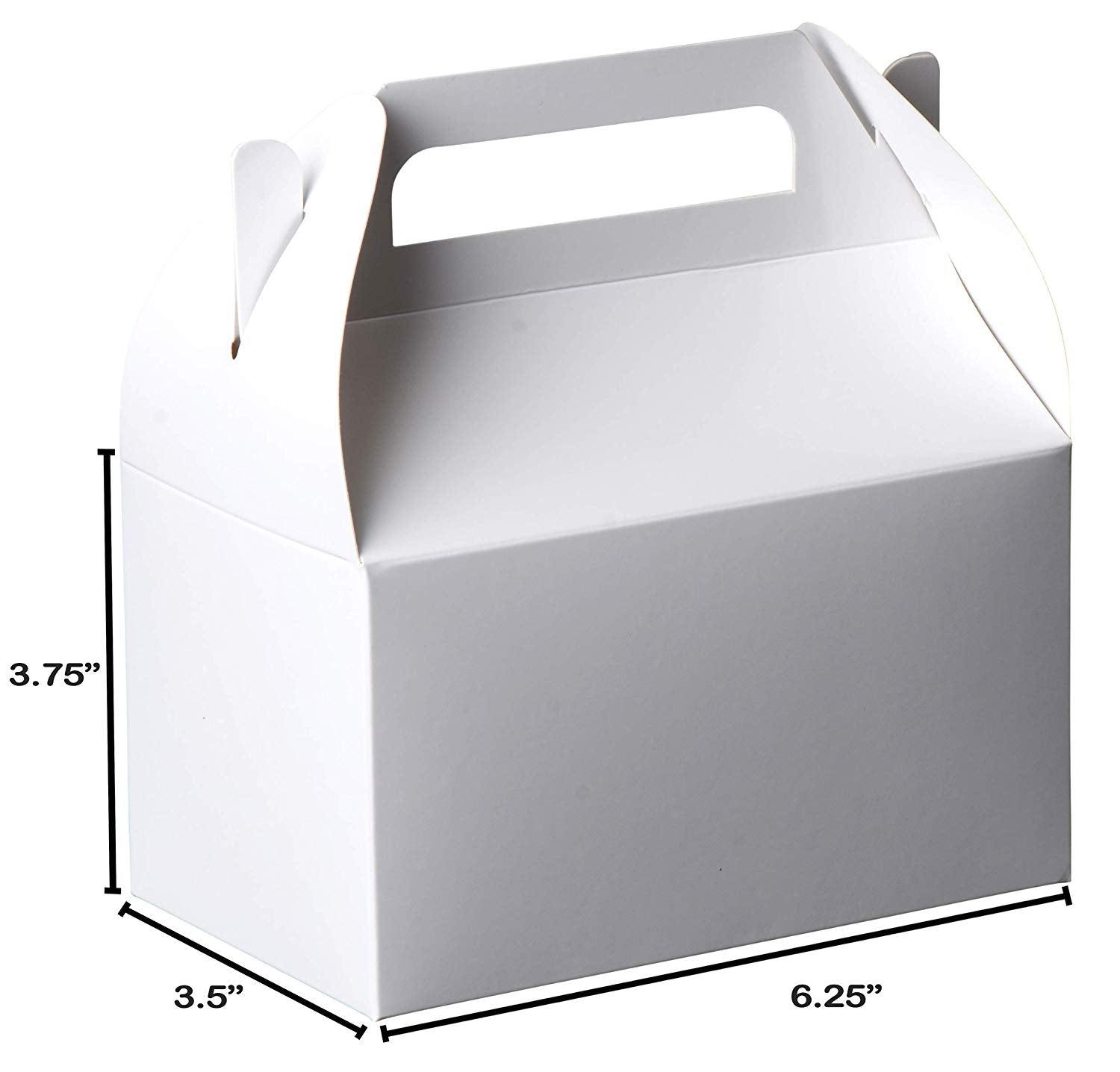 White Party Favors Paper Treat Boxes 20 Pack 6.25" X 3.75" X 3.5" | Amazing Pinatas 