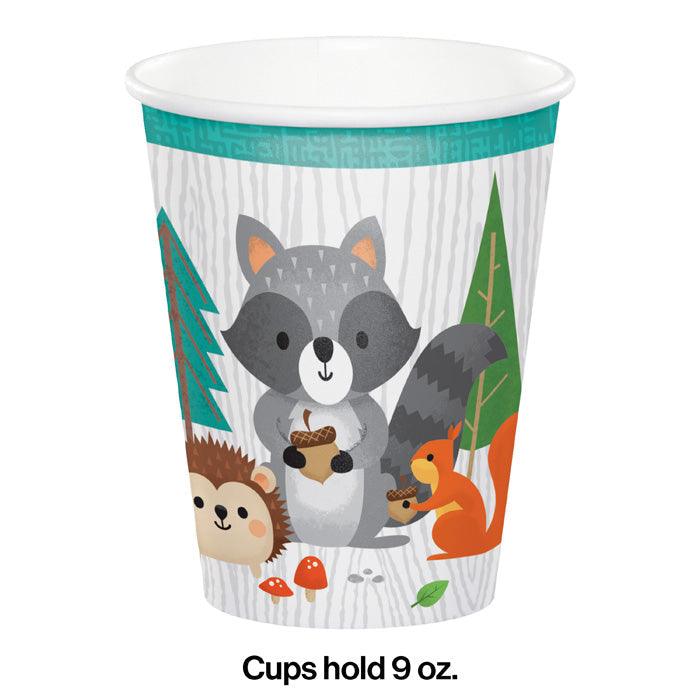 Wild One Woodland Paper Cups, Pack Of 8 | Amazing Pinatas 