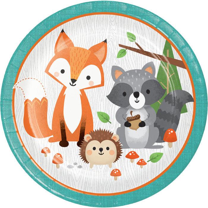 Wild One Woodland Paper Plates, Pack Of 8 | Amazing Pinatas 