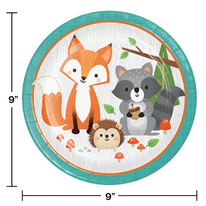 Wild One Woodland Paper Plates, Pack Of 8 | Amazing Pinatas 