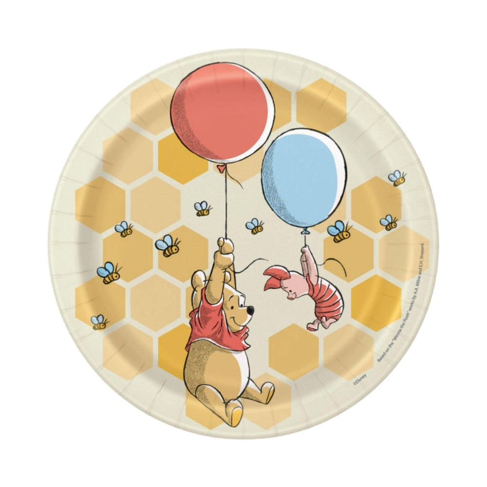 Winnie the Pooh Disney Birthday Party Dinner Plates, Pack of 8 | Amazing Pinatas