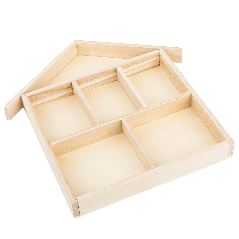 Wooden House Shape Trays 6 Pack | Amazing Pinatas 