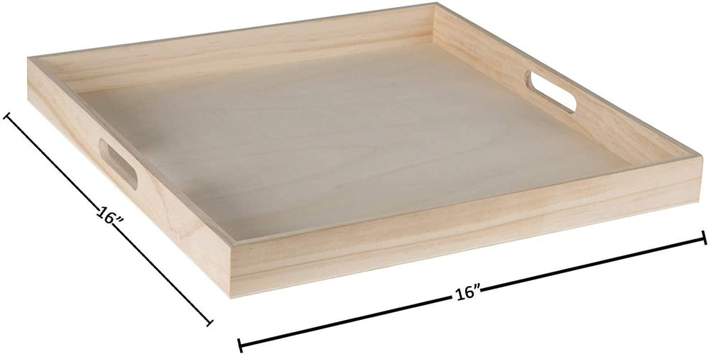 Wooden Square Nested Serving Trays Large 5 Piece Set | Amazing Pinatas 