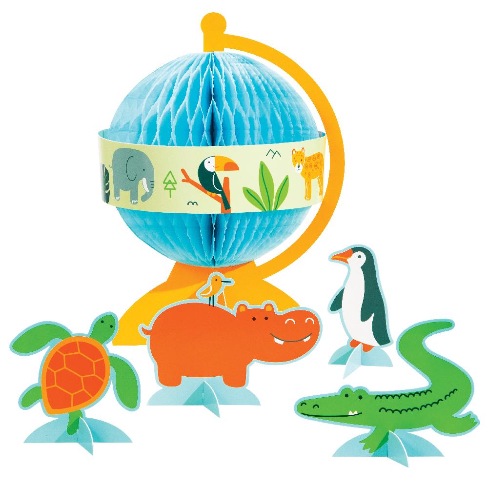 World Adventure Honeycomb Centerpiece (1 per Pkg) | Amazing Pinatas 