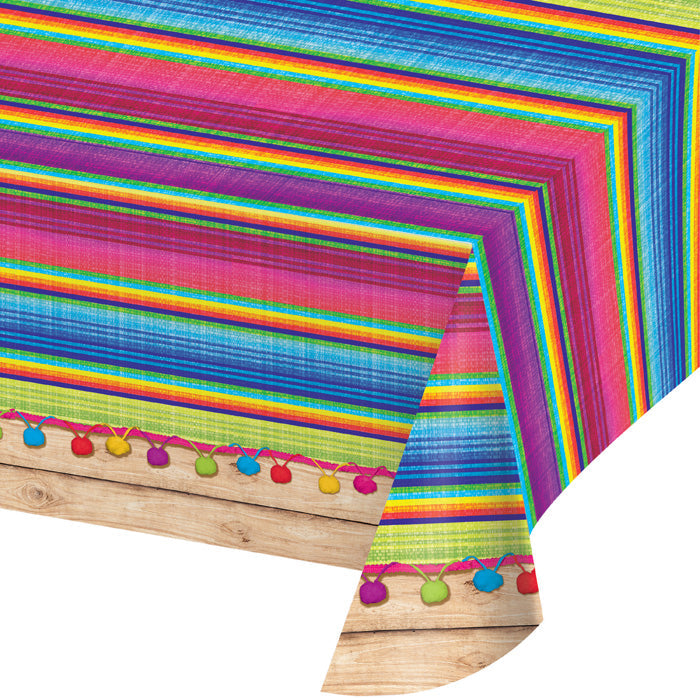 Serape Plastic Tablecover All Over Print, 54" X 102"