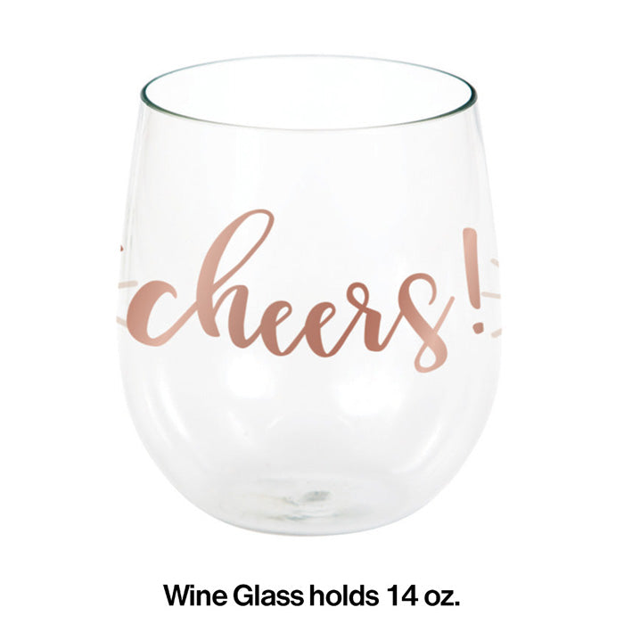 Rose' All Day 14 Oz Stemless Wine Glass