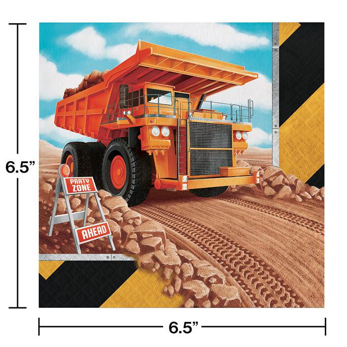 Big Dig Construction Napkins, 16 ct | Amazing Pinatas 