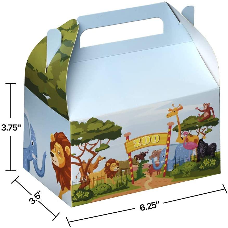 Zoo Paper Treat Boxes 20 Pack 6.25" X 3.75" X 3.5" | Amazing Pinatas 